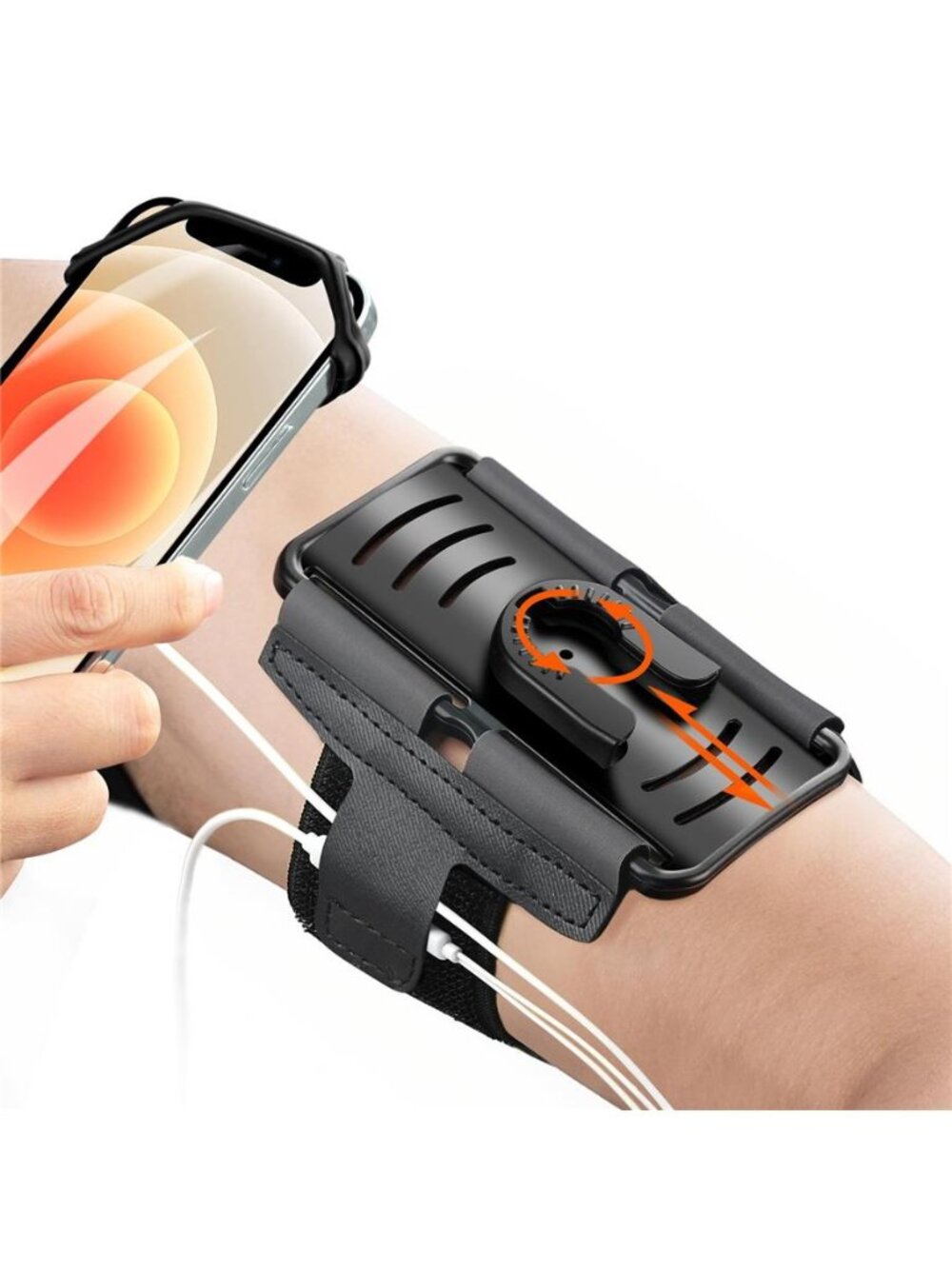 Newppon Cell Phone Running Armband - Detachable & 360° Armband, Black
